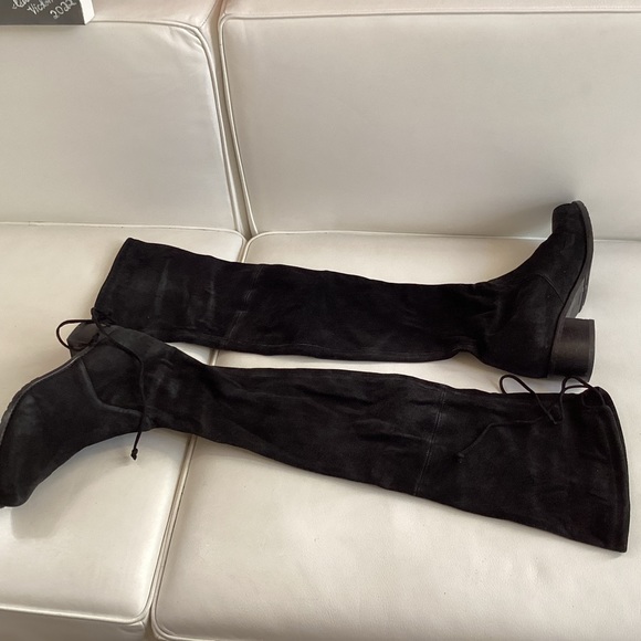 Stuart Weitzman Midland Suede Over-The-Knee Lace-Up Boots SZ 6/36 - Picture 3 of 10